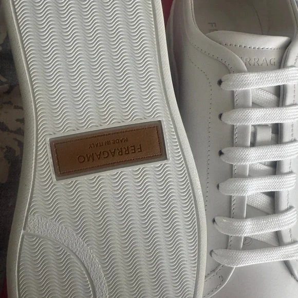 Salvatore Ferragamo Classic White Sneakers - Picture 7 of 10